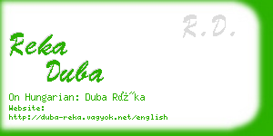 reka duba business card